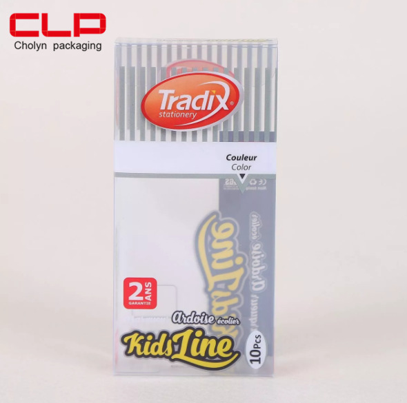 透明pvc中性笔塑料盒折叠pet马克笔文具用品包装盒印刷pp磨砂胶盒