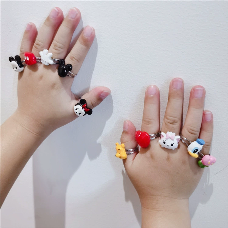 Children's cartoon adjustable ring