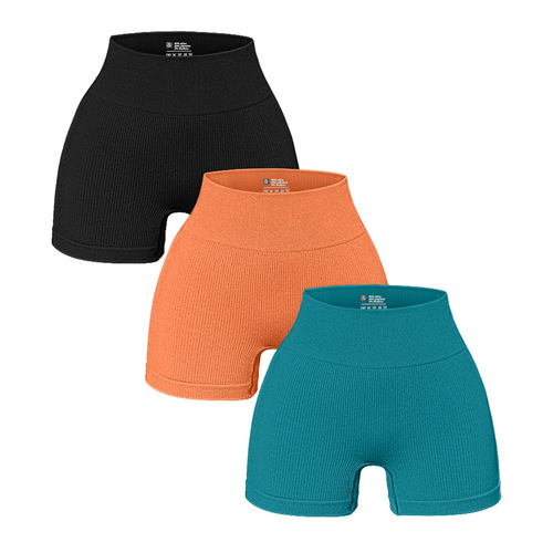 Women's Foreign Trade High-Waisted Hip-Lifting Stretchy Tight Yoga Shorts – Plus-Size Running, Sports & Fitness Yoga Wear (European & American Styles)