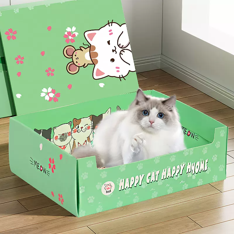 半封闭可折叠猫厕所防外溅月抛旅行便携一次性猫砂盆出行猫咪用品