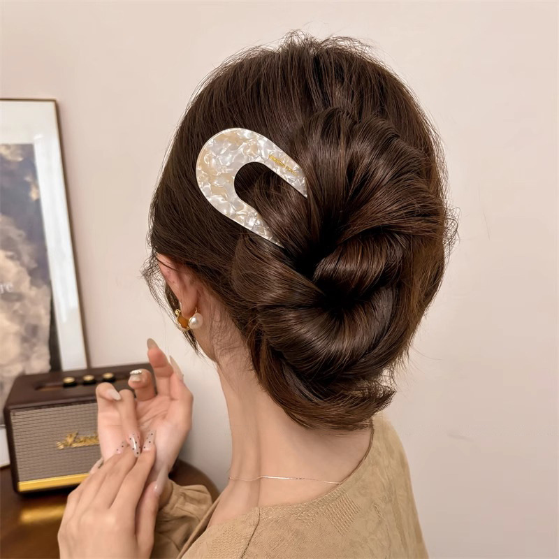 Clipper de cabello en forma de U para mujeres de alto nivel antiguo nuevo estilo chino clipper de cabello simple diario clipper aparato de cabello