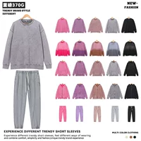 Трансграничный oversize370 г старый с круглым вырезом плюс размер осеннее плечо ретро американский стирает большой махровый свитер