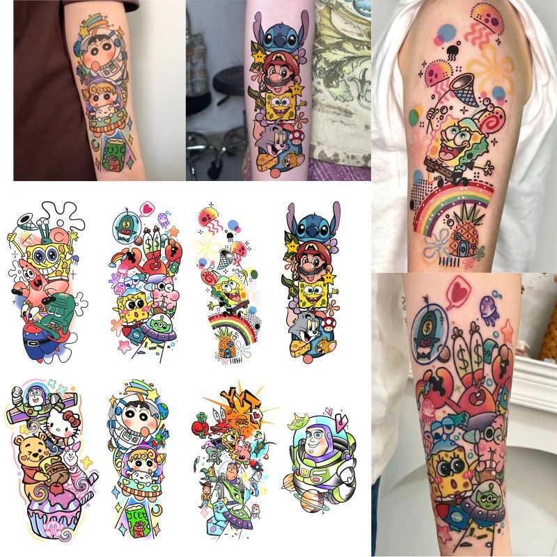 Buass Lightyear Color Flower Arm Tattoo Instagram Spongebob Cartoon Stitching Girl Cute Hot Girl Painted Buass Lightyear Color Flower Arm Tattoo Instagram Spongebob Cartoon Stitching Girl Cute Hot Girl Painted