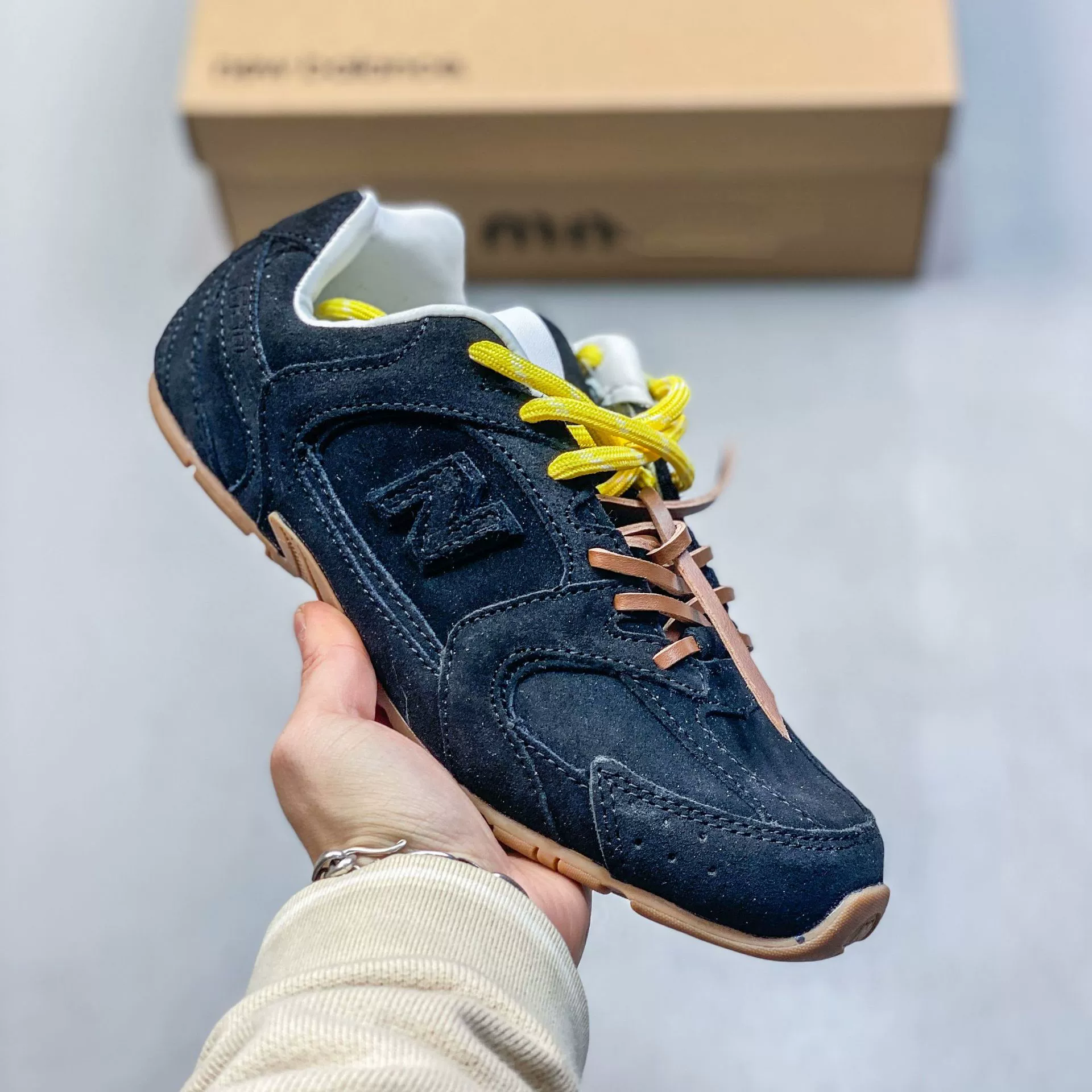 Женские кроссовки (Pure Origin NB530 Miu Deshu) дышащая сетка, ретро повседневные для бега
