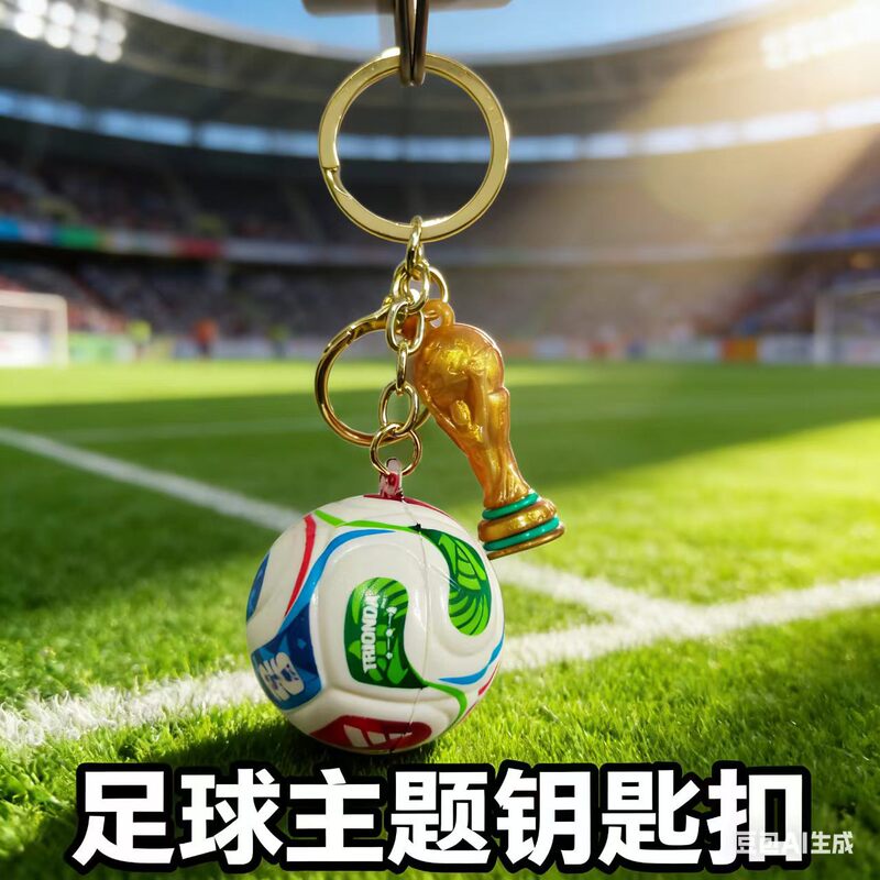 2026 World Cup Gold Cup Keychain Manufacturer's In-Stock Football Trophi Cup Fan Pendant Small Gift Wholesale