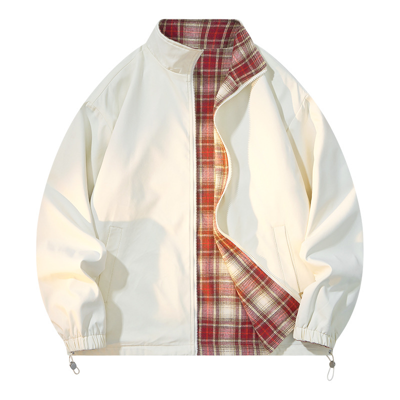Men's Jacket Workwear Style Casual Loose Fit Reversible Lapel_voghion.com
