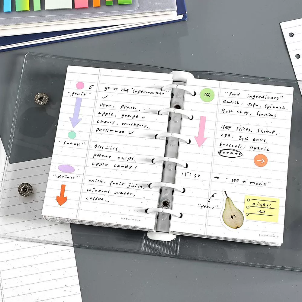 PaperMore A7 loose-leaf refill specialty paper planner inner pages minimalist ins basic student planner backing paper