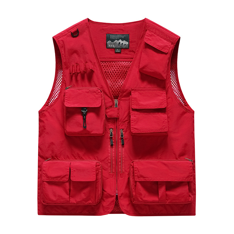 Amazon Spring and Autumn Mesh Quick-Dry Vest Men's Casual Outdoor Multi-Pocket Fishing Photography Vest Group Purchase Order