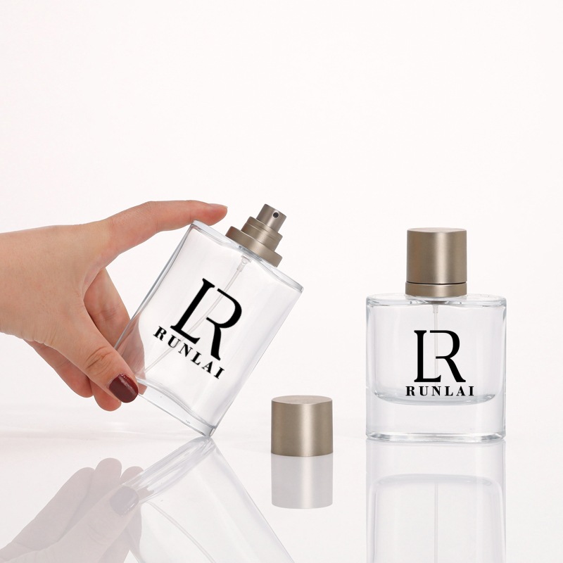 源头厂家 高颜值丝印分装香水瓶成套裸瓶perfume bottle30ml 50ml