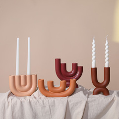 Nordic modern minimalist ins style ceramic candlestick tabletop ornaments model living room soft furnishings wholesale