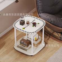 茶几客厅家用轻奢高级感小户型欧式复古小桌子可移动床头柜置物架