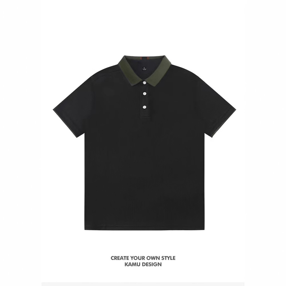 Hombre de verano personalizado bordado impresión nueva polo de tapa de alta gama camiseta casual de negocios camiseta de manga corta chaqueta