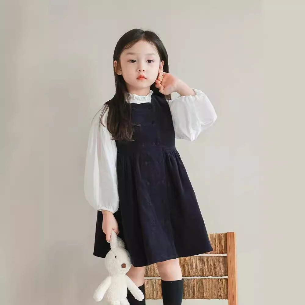 Zweireihiges Tanktop für Mädchen im Frühling 2024, einfarbig, vielseitiges Rockset_voghion.com