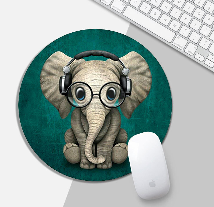 Alfombrilla de ratón de dibujos animados Alfombrilla de oficina de computadora redonda Regalo antideslizante Logotipo de mousepad Alfombrilla de ratón pequeña
