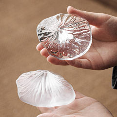 禪意琉璃蓋置茶壺蓋托日式茶具配件水晶玻璃擺件茶道線香香插底座