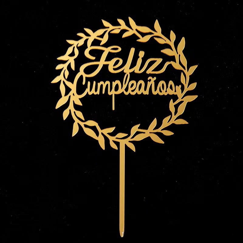 Transnacional 10 tarjetas acrílicas de fiesta de cumpleaños decoración de tarta de bandera de inserción de adornos de fiesta celebridad en línea image 31