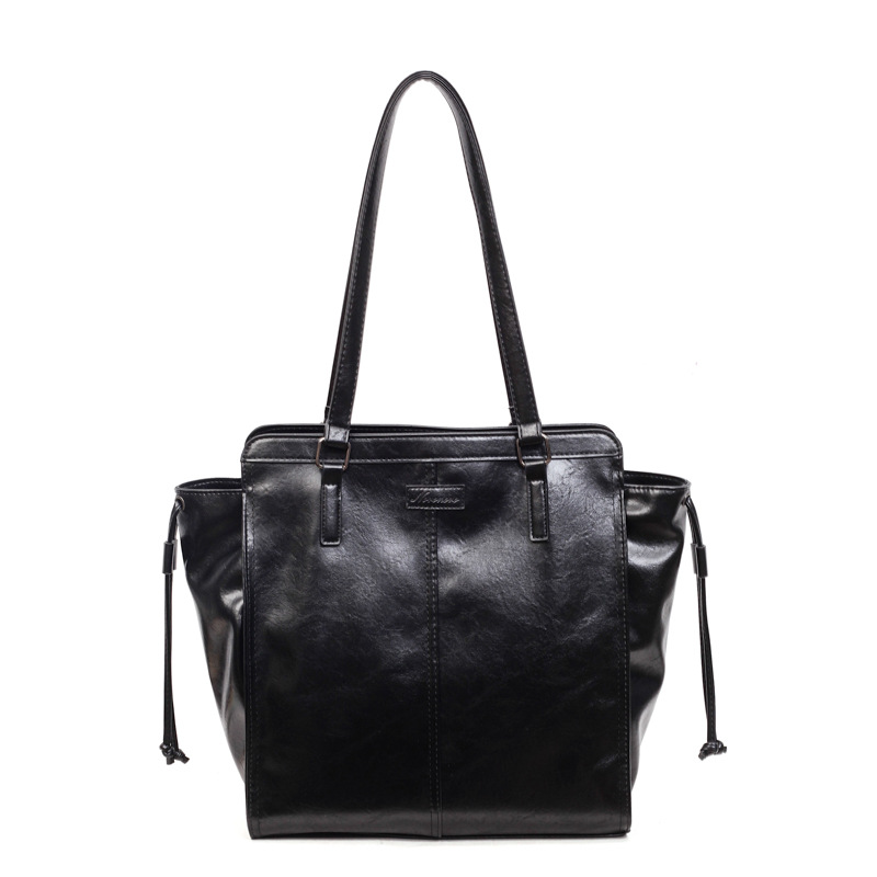 Bolsa de mano de cera de alta calidad de piel de aceite para mujeres 2025 nuevo retro multifuncional bolso de hombro de gran capacidad bolso de viaje