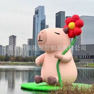 Inflatable Hanging Luminous Cherry Blossom Peach Blossom Inflatable Pink Cartoon Flower Model Shopping Mall Scenic Spot Outdoor Event Decoration