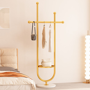 Internet celebrity coat rack floor bedroom home indoor simple metal does not occupy space balcony hanger light luxury iron art