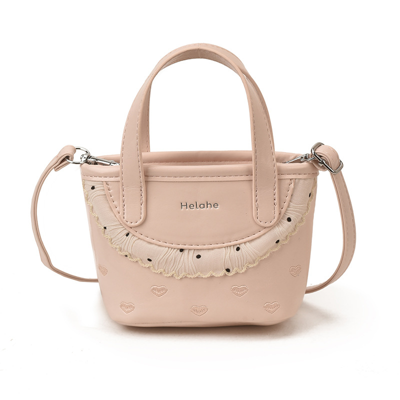 Amor extranjero en relieve, bolsas de cestas para niños y niñas, bolsas de mano de encaje dulce coreana, nuevas bolsas de niños transfronterizas