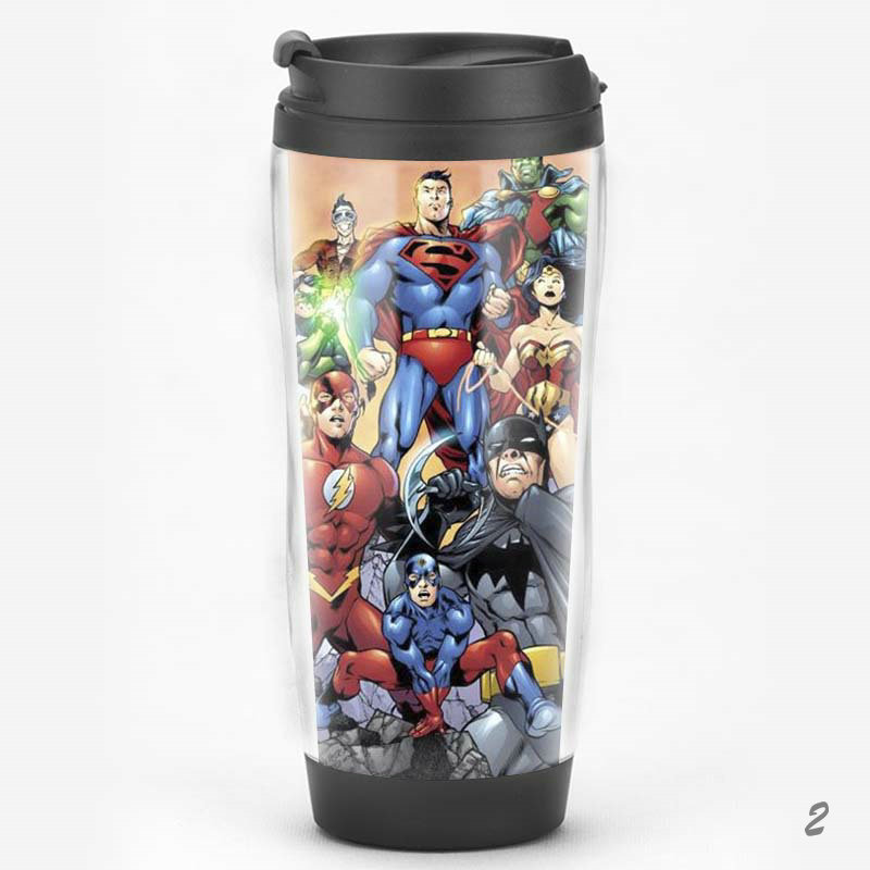 Meiman Gift Justice League Copas de agua de doble capa con souvenirs de acero inoxidable