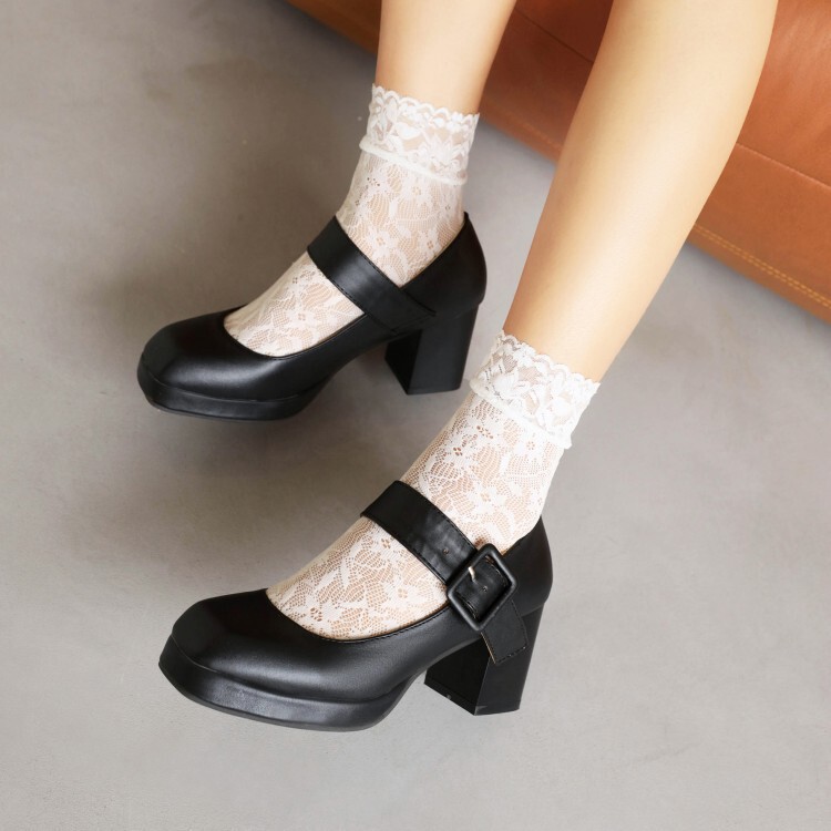 Shoes Size 40-48, European and American Foreign Trade Women's Shoes, New Style Single Shoes, Women's Thick-Soled Chunky High Heels, Mary Jane Shoes Shoes Size 40-48, European and American Foreign Trade Women's Shoes, New Style Single Shoes, Women's Thick-Soled Chunky High Heels, Mary Jane Shoes