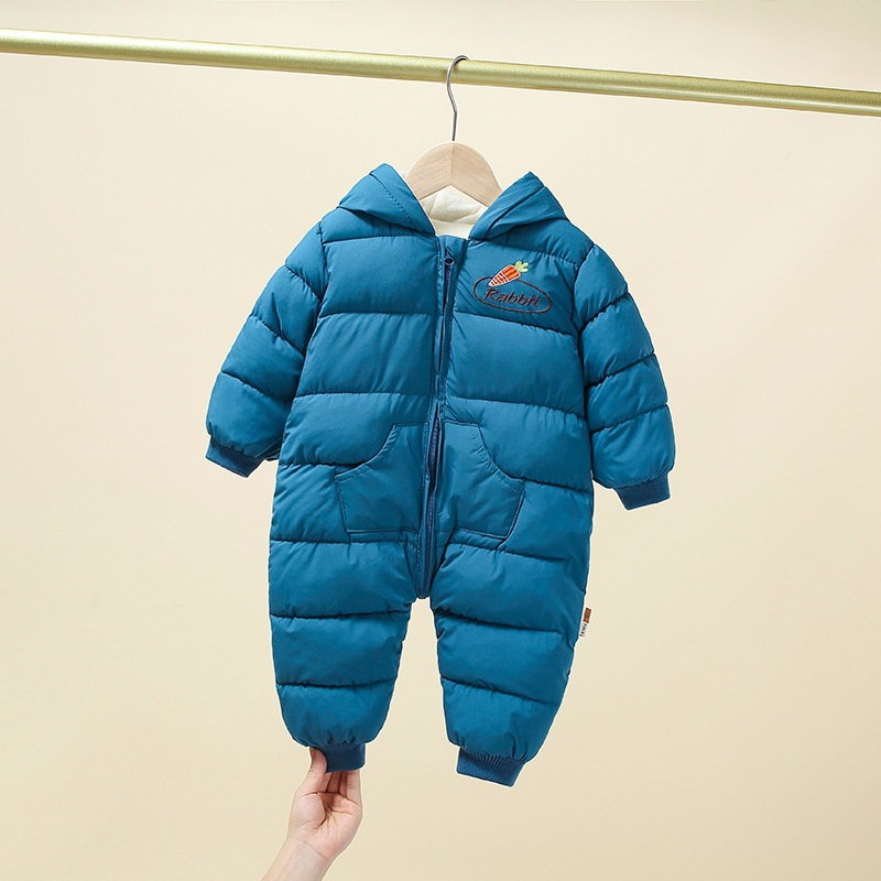 Bebé mameluco de una pieza Outwear otoño e invierno Bebé abajo algodón mameluco recién nacido edredón forrado de lana engrosada saco de dormir