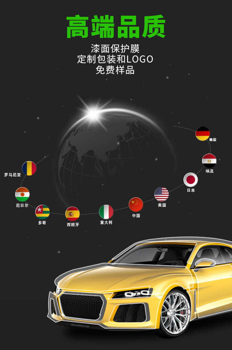 Tpu Invisible Car Cover, Full Car Paint Protection Film, Transparent, Yellowing-Resistant, Self-Healing, Anti-Scratch, Exclusively for Export