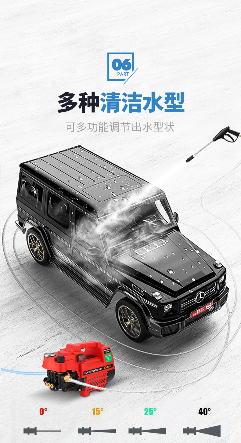 Household Small Car Washing Machine Satchel 220V High-power Car Brush Water Pump Wholesale Supply High-pressure Water Gun Cleaning Machine