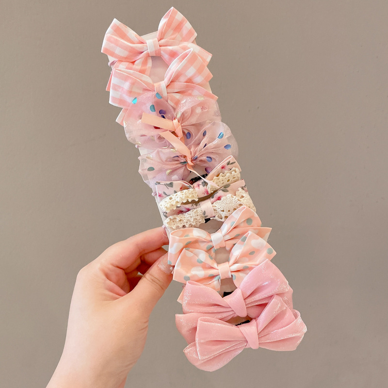 Papá Noel correa de goma para niños navideños vestido de cabello jardín de infantes bebé anillo de cabello de Navidad atmósfera accesorios