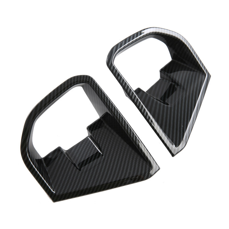 Rear Fog Light Cover Trim for Ford 23 Everest Endeavour Black Carbon Fiber