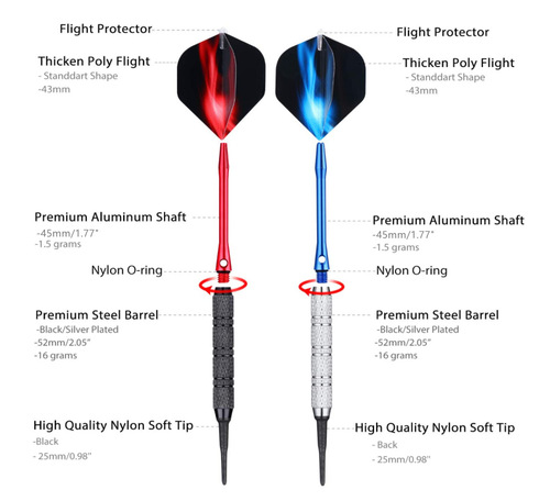 GOODARTS silver electronic dart needle black 18g soft dart set dart cross-border shipping to Amazon