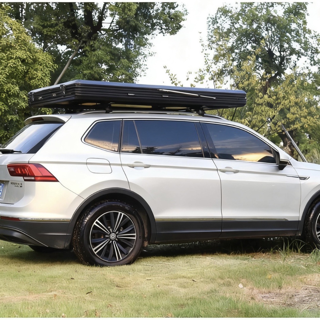 Outdoor Camping Quick-Open Aluminum Shell Hard-Top Roof Tent for Suv, Sedan, Mountain Camping, Hunting, and Stargazing