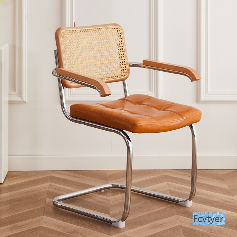 Solid Wood Chair Wholesale Second-Hand Rattan Dining Chair Ins Style Scandinavian Retro Home Back Chair Coffee Chair Dining Table Chair