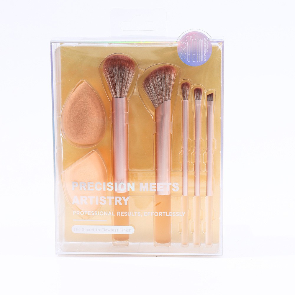 Serie RT de productos transfronterizos exclusivos para Cangzhou: juego completo de brochas de maquillaje, juego de esponjas para polvos, brocha para base, brocha para sombra de ojos y juego de herramientas de belleza.
