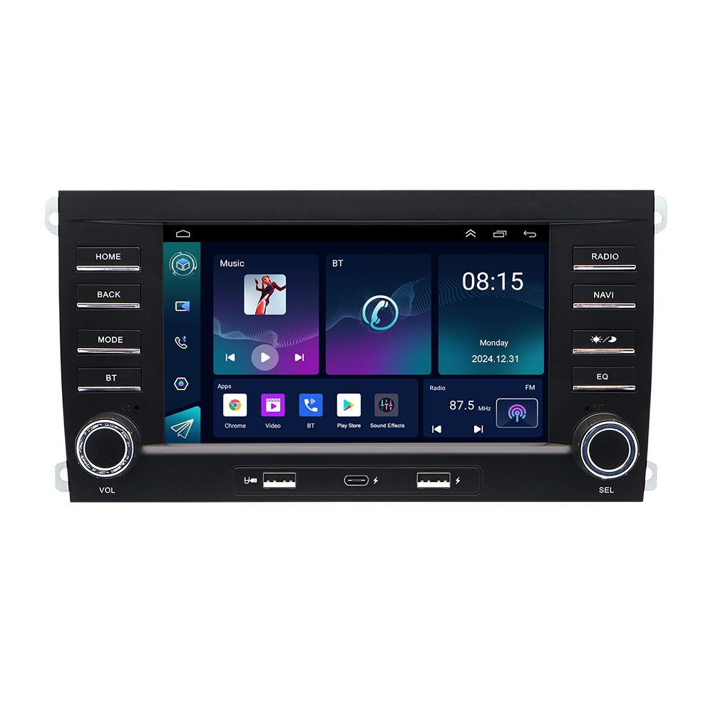Adecuado para Porsche Cayenne 2005-2009 Control central del automóvil Android de 7 pulgadas Pantalla grande Navegación del automóvil todo en uno
