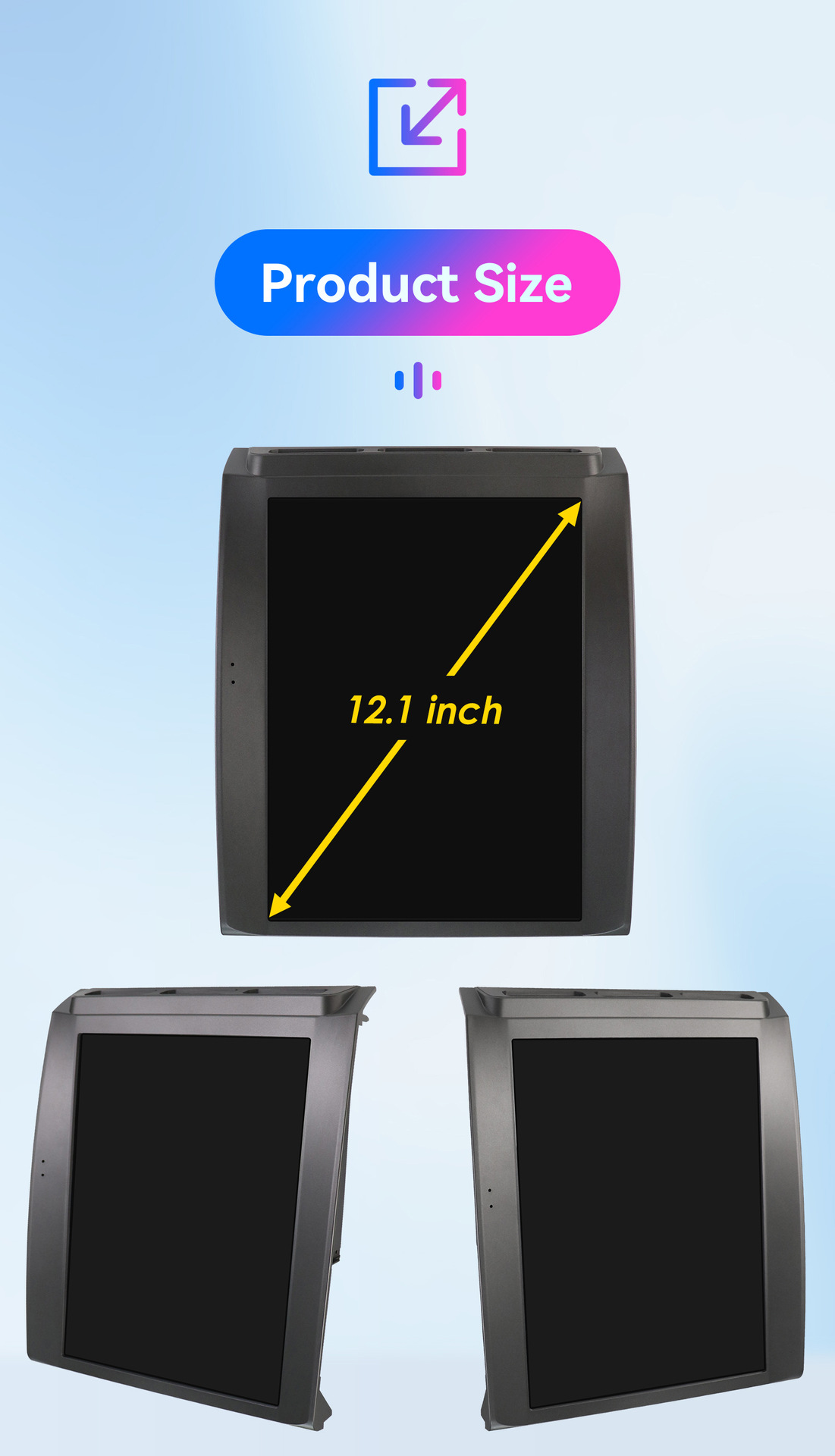 Foreign Trade 12.1inch Suitable for Ford Raptor F150 2015-2021 Vertical Screen Central Control Android Large Screen Navigation