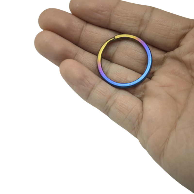 チタン合金キーホルダーキーリング純チタンキーホルダーメーカー卸売り10-35mm多目的錆びないリング|undefined