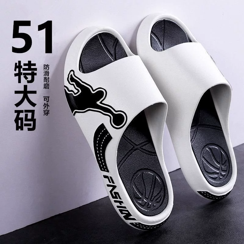 Новые мужские тапочки, модные студенческие тапочки большого размера, мужские домашние тапочки для дома и улицы, нескользящие популярные тапочки для купания