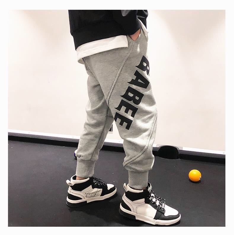 Polyester Fabric Type Simple Style Letter Polyester Boys Pants