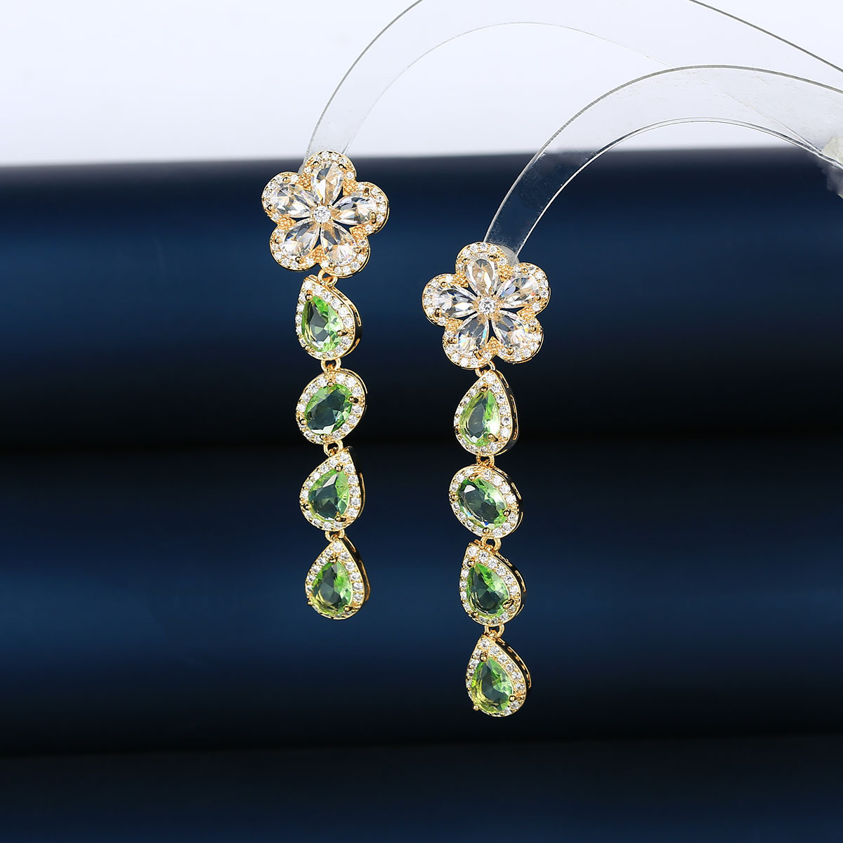 Autumn stone inlay drop-shaped
