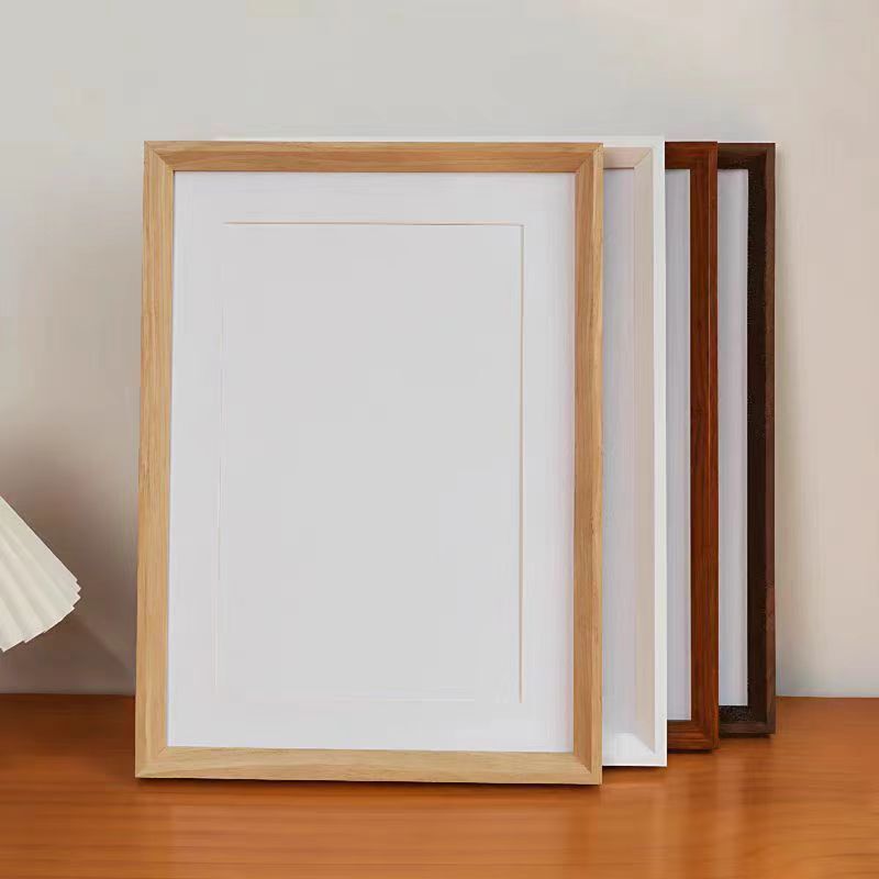 Solid Wood Picture Frame for Self-Assembly, Photo Frame Display Stand, 8K, 4K, 43 Sketch, Square, Wall-Mounted, No Drilling Required, Wholesale