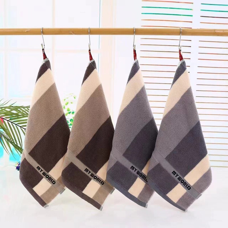 2-6 Pack Pure Cotton Thickened Soft Square Towels, Absorbent Hand Towels, Large Square Towels, Cotton Face Towels, Wholesale Hanging Style Youth Towels