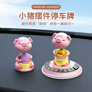 Yeni cizgi filmi avtomobil park nömrə nişanı, donuz yayı bəzəyi, avtomobil aksesuarları