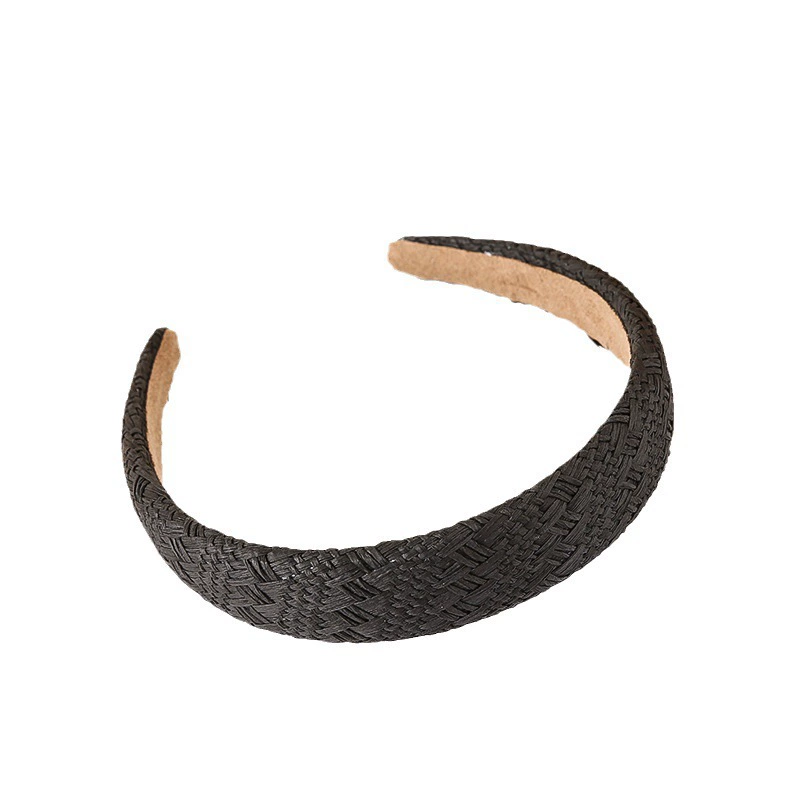 Ст straw headband, sponge retro hairpins, woven hair accessory to go out, Japanese and Korean, internet celebrity