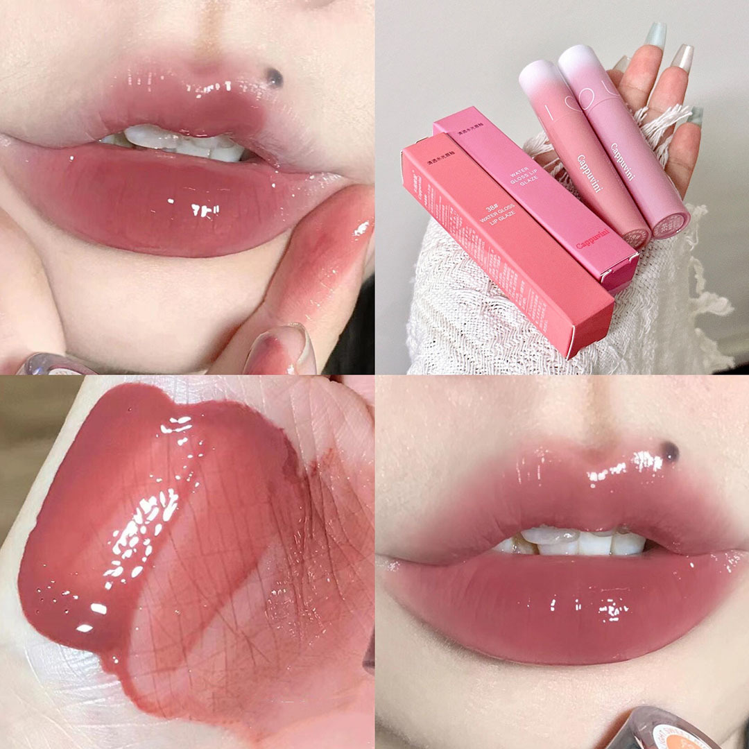 Cappuccino esmalte labial transparente de agua espejo de agua esmalte labial de la fiesta de estudiantes blanqueamiento natural lápiz labial al por mayor
