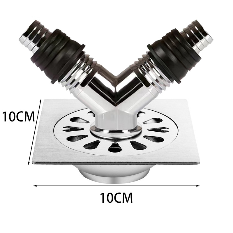 스테인레스 스틸 바닥 배수구 + Y자형 조인트