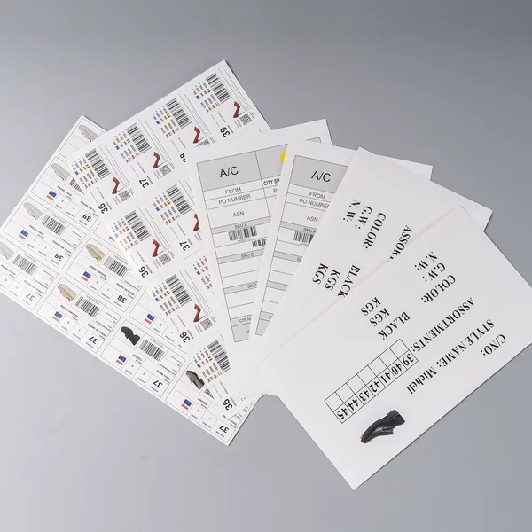 Customized Shoe Box Clothing Label Stickers Self-Adhesive Outer Box Barcode Labels