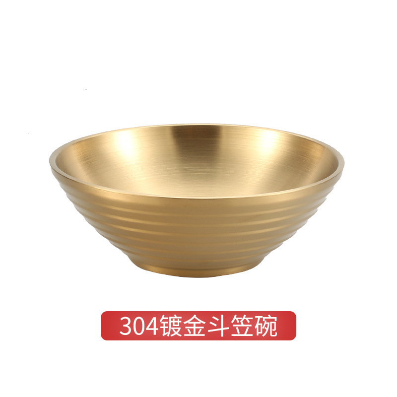 闘笠碗ラーメン碗304ステンレス日本式冷麺碗二重断熱茶碗ラッパ碗大サイズのカップラーメン碗|undefined