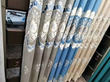 I简美/欧式米兰绒贴绒刺绣窗帘水溶绣花窗纱家装公寓卧室格调成品